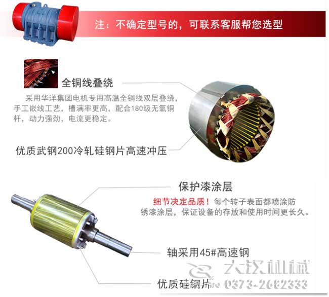 YZU系列振動電機細節圖